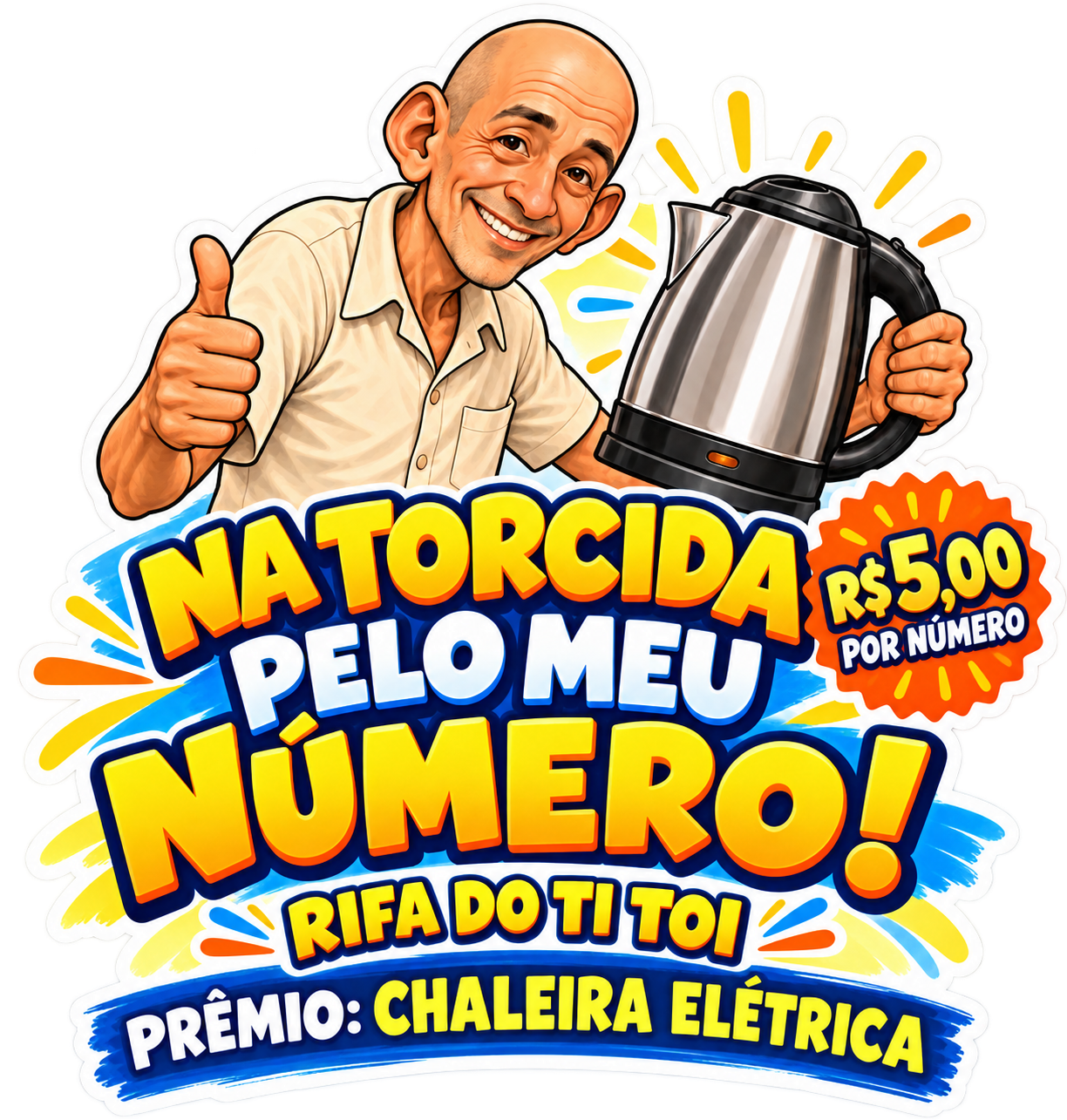 Ti Toi na torcida pelo número do participante.